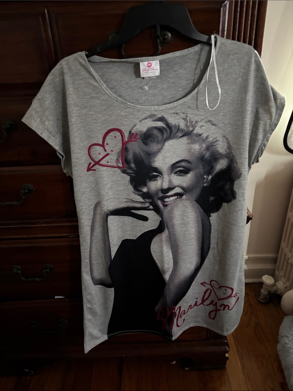 Andy & Evan Gray Marilyn Monroe Graphic Tee with Pink Accents